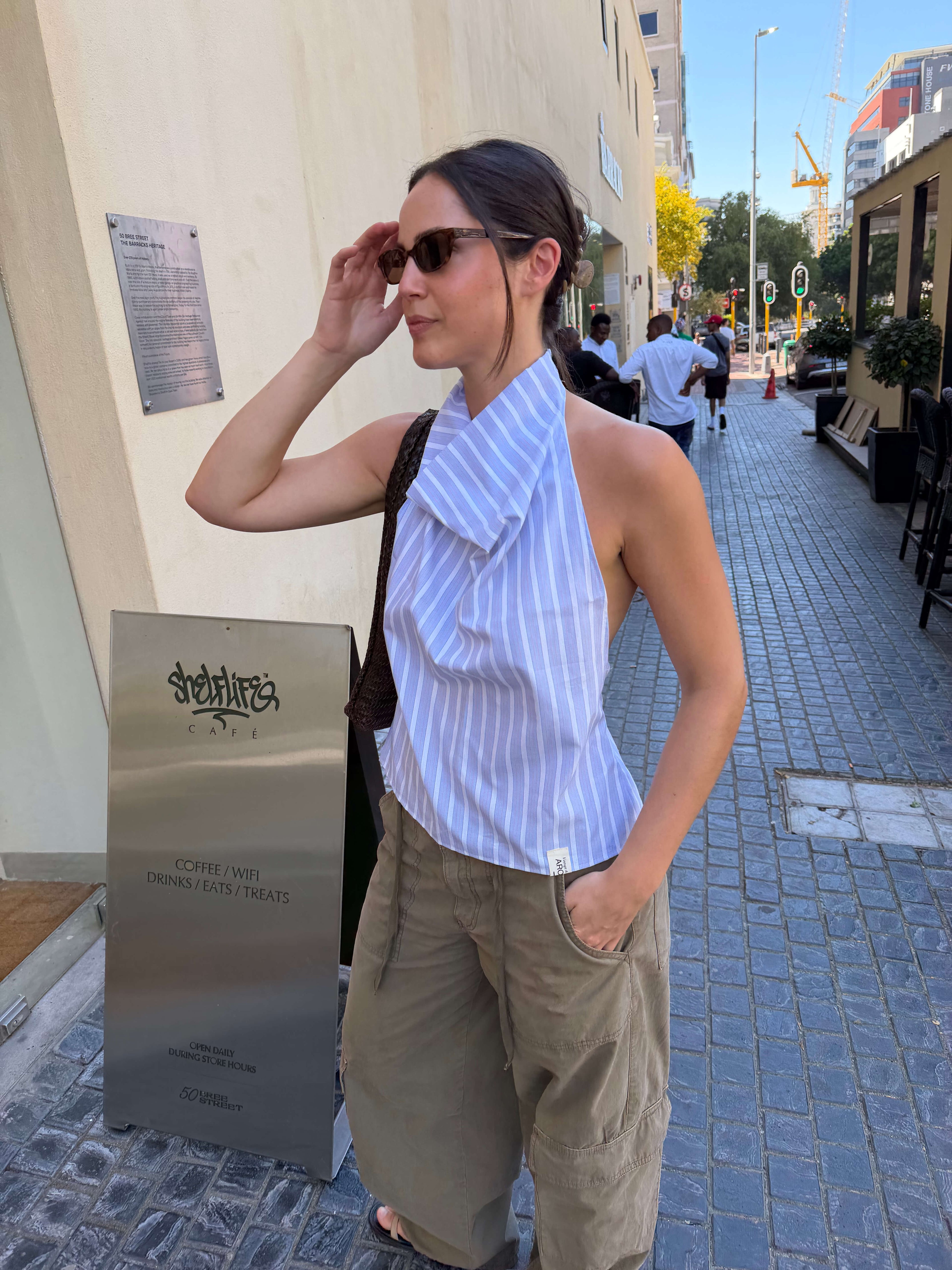 Halter Blouse - Light Blue (M)