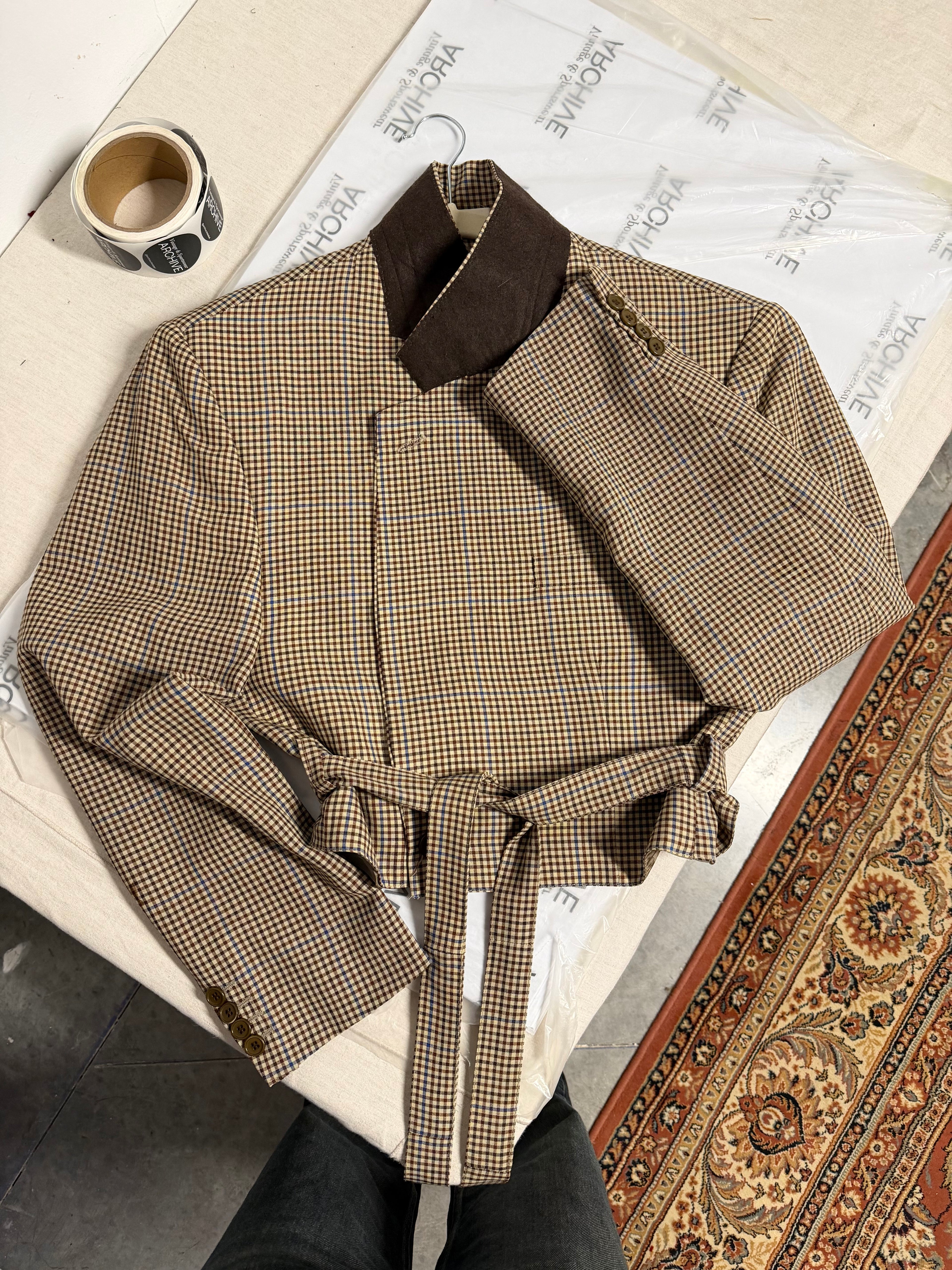 Tied-up Blazer - Brown Squared (L)