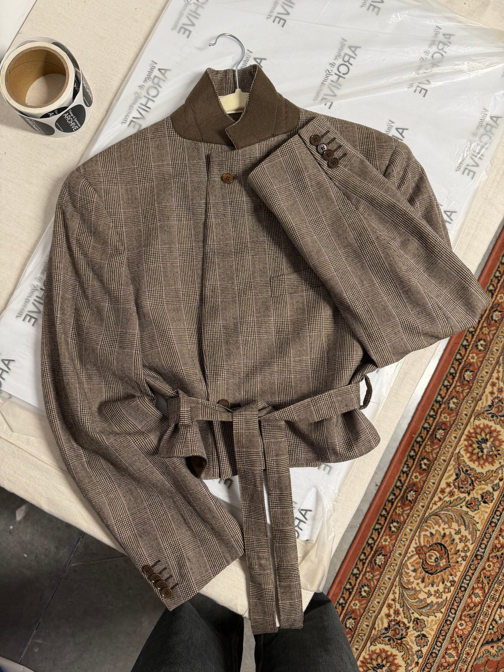 Tied-up Blazer - Textured Pinky Brown (M)