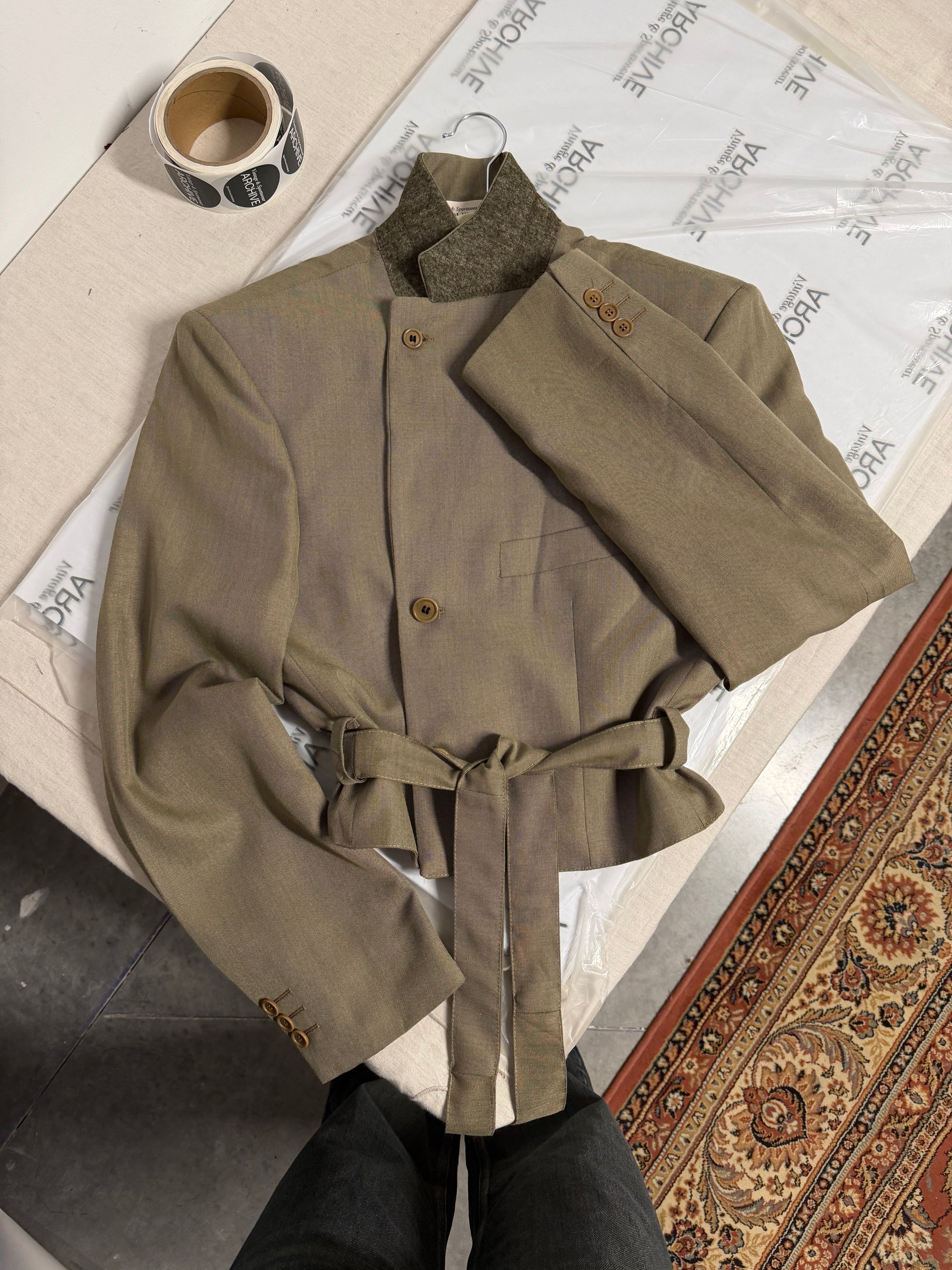 Vegan Tied-up Blazer - Soft Green (M)