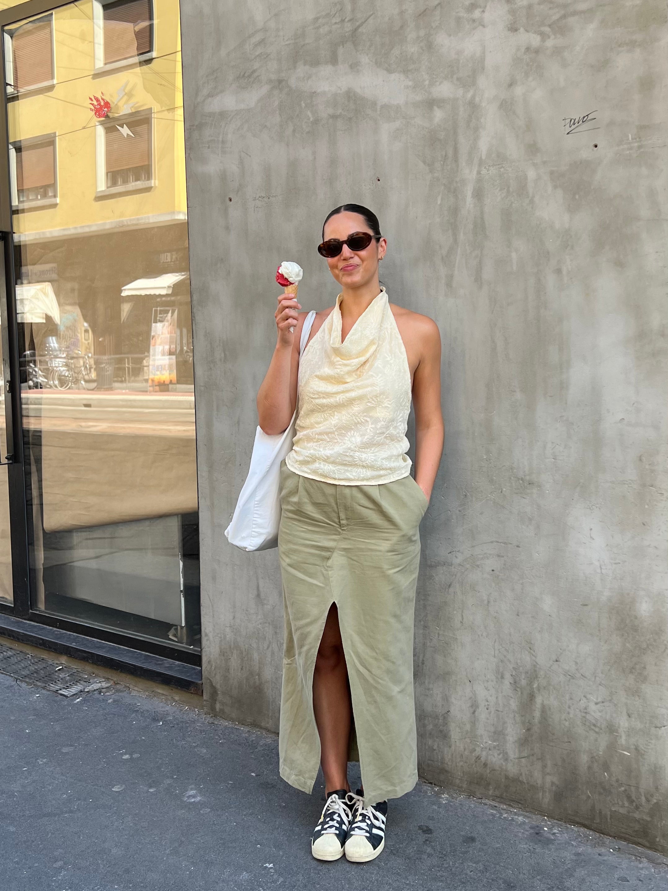 Vegan Long Skirt - Perfect Olive (S)