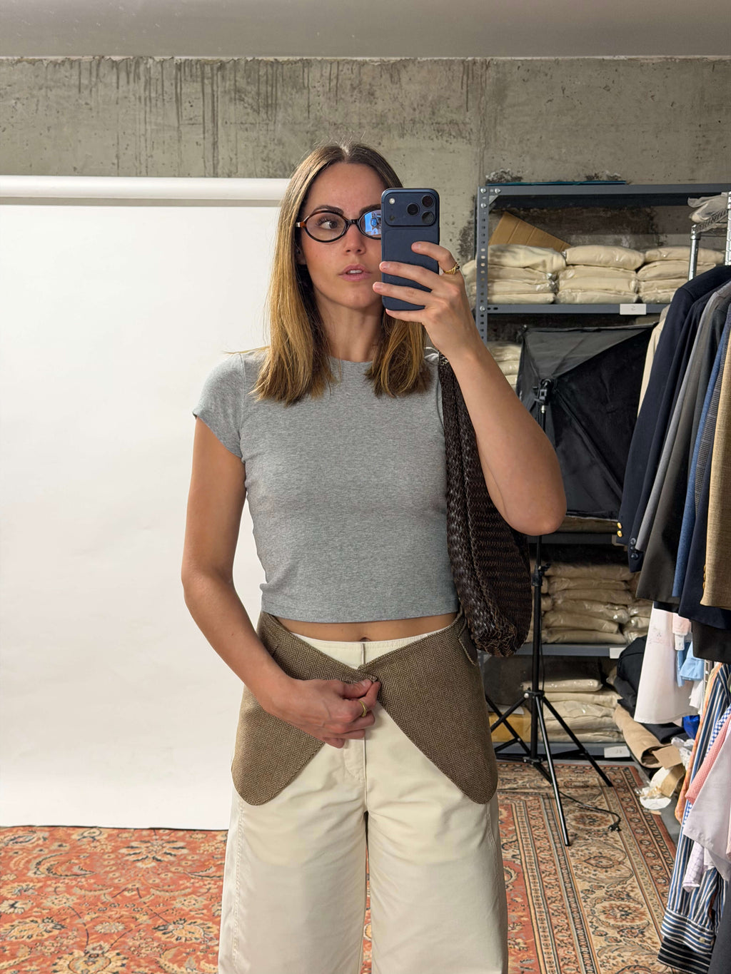 Blazer Belt - Textured Beige (S/M)