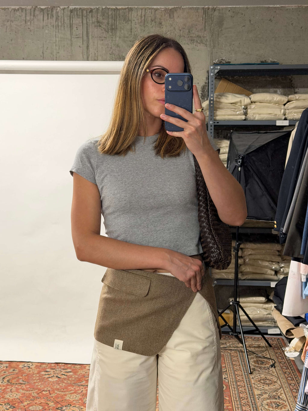 Blazer Belt - Textured Beige (S/M)