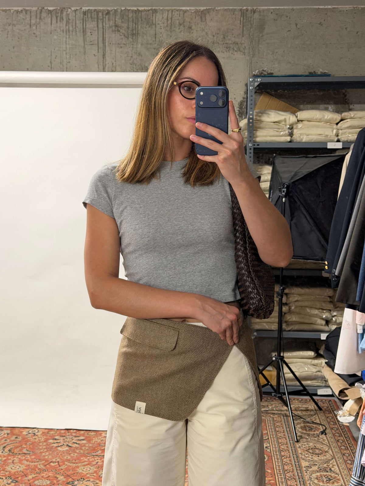Blazer Belt - Textured Beige (S/M)