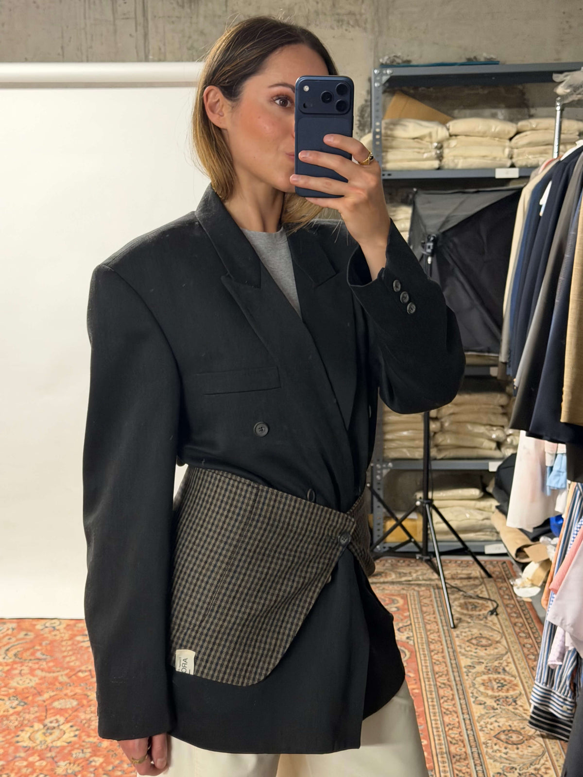Blazer Belt - Checkred Brown (S/M)
