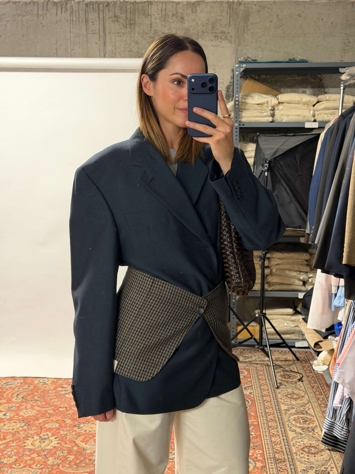 Blazer Belt - Checkred Brown (S/M)