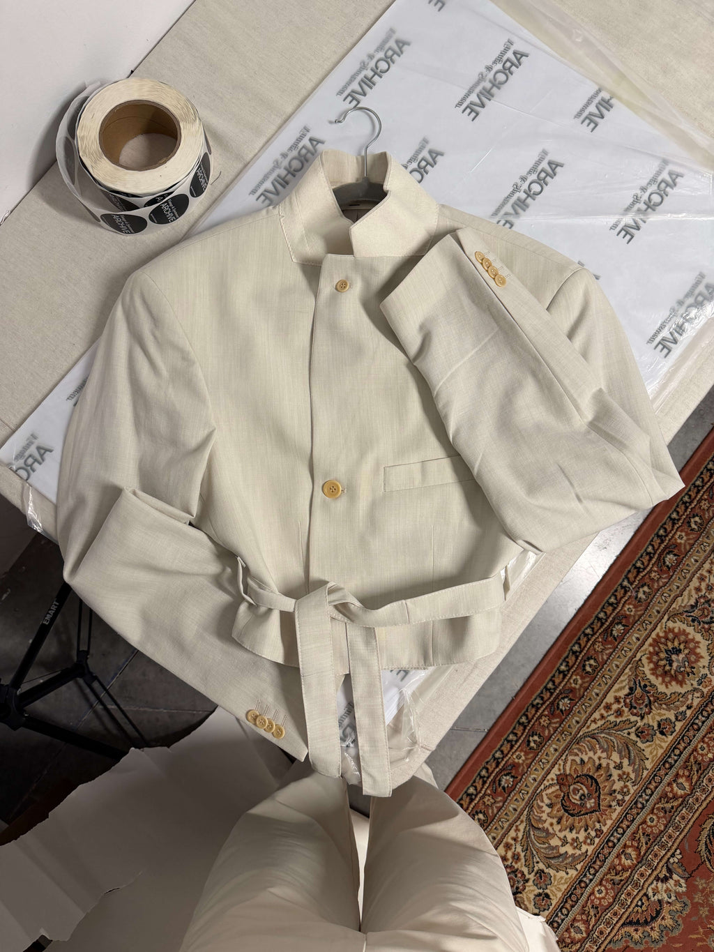 Tied-up Blazer - Pearl (M)