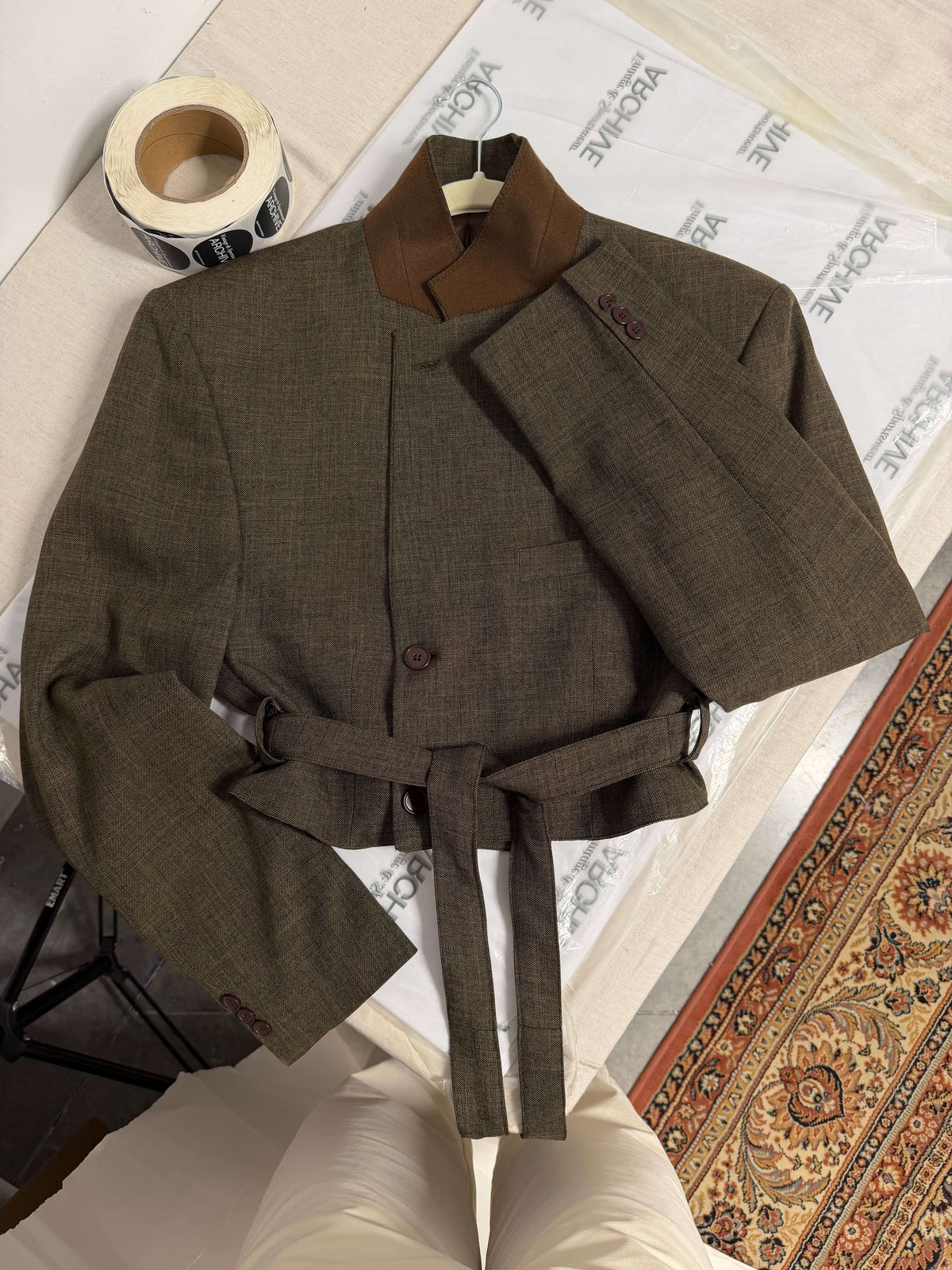 Vegan Tied-up Blazer - Brown (M)