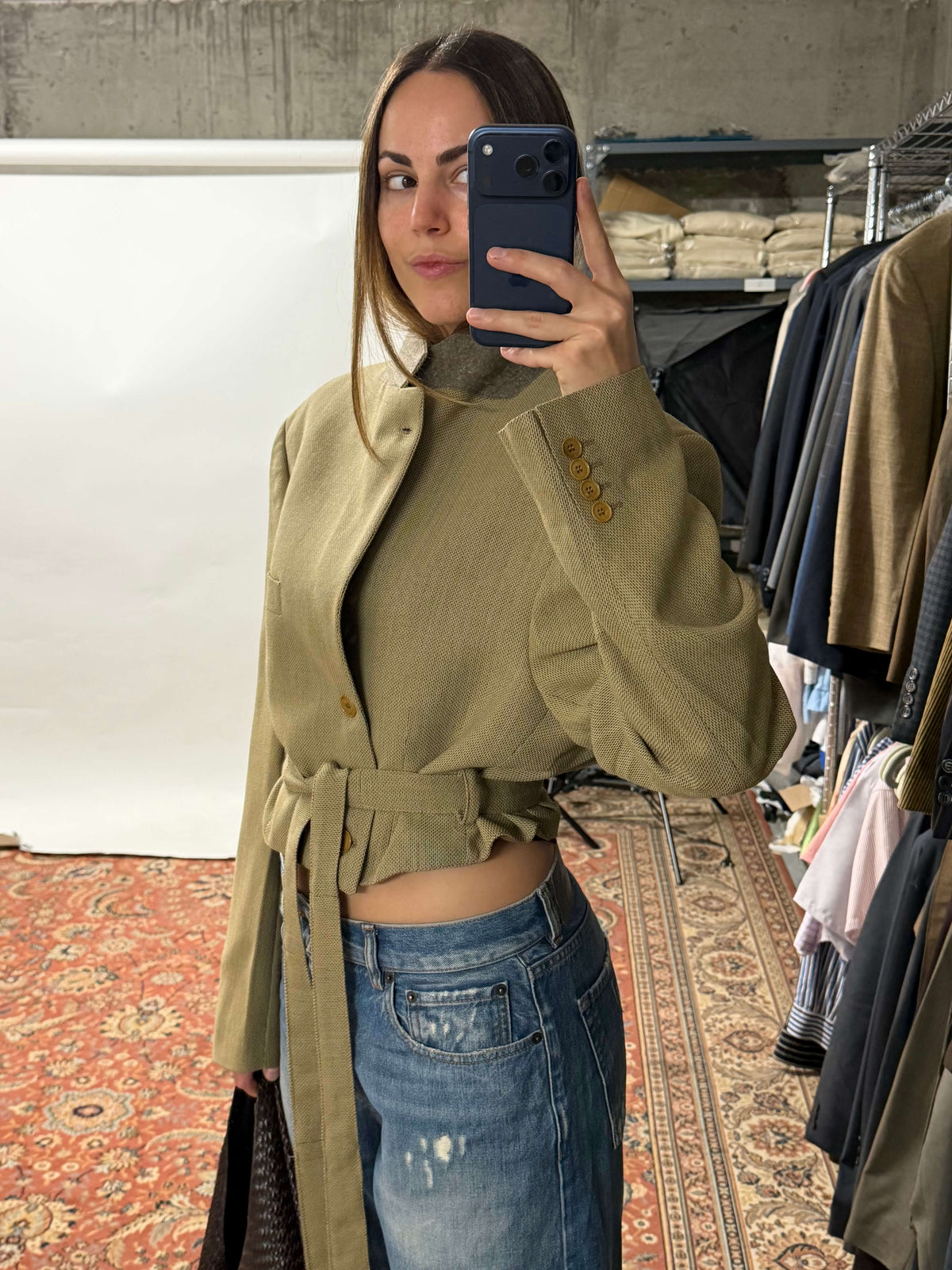 Tied-up Blazer in Golden