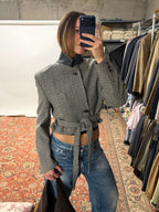 Tied-up Blazer in Tweed, view 2