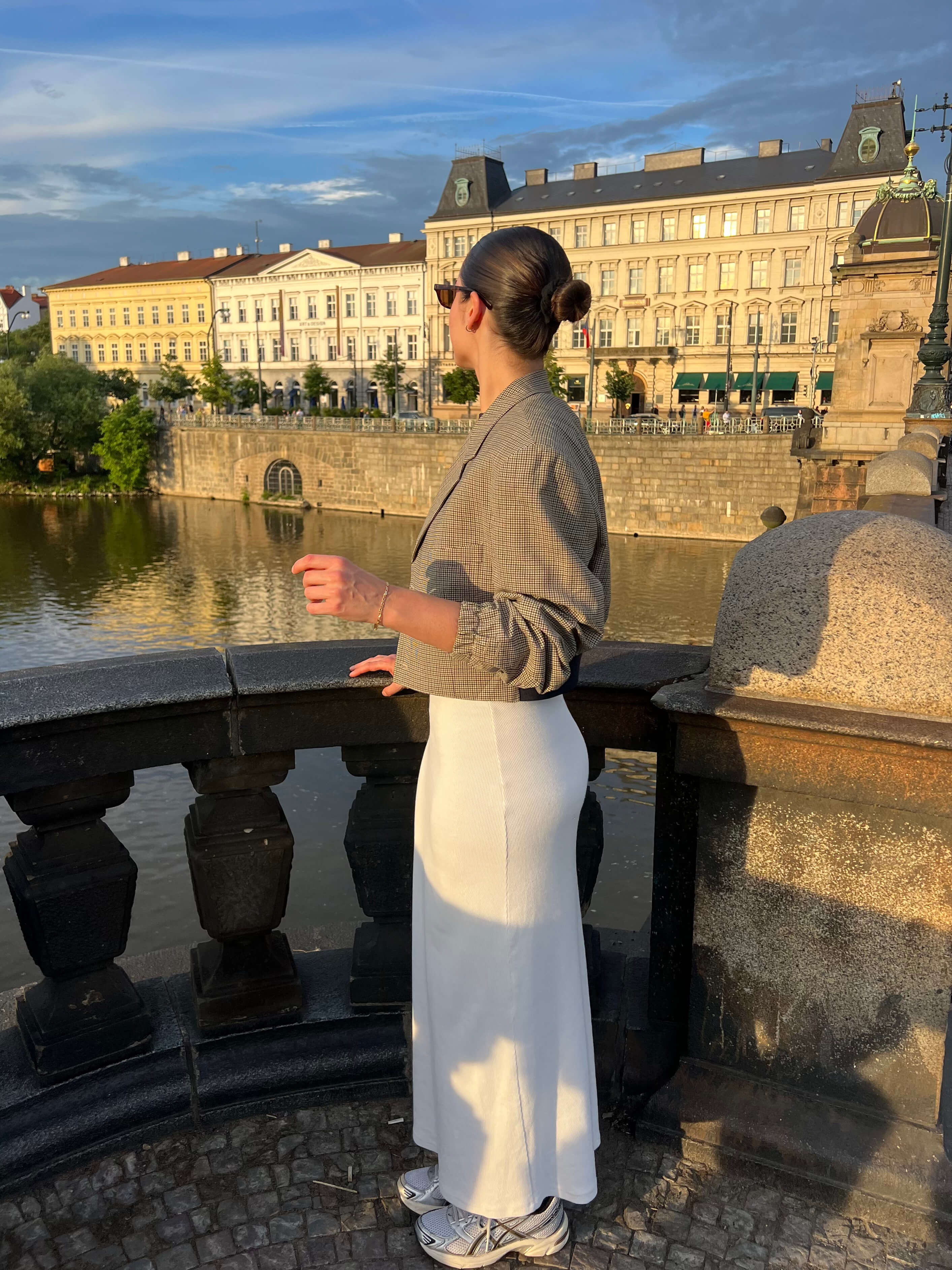 Bomber - Beige Tiny Squares (S/L)