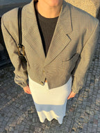 Bomber - Beige Tiny Squares (S/L)