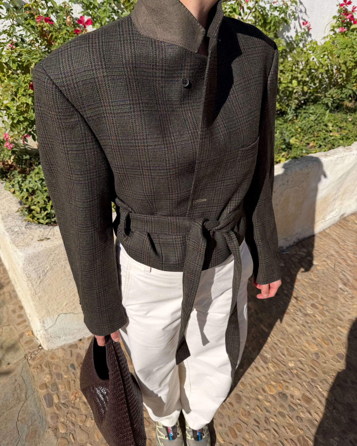 Tied-up Blazer - Dark Green Tweed (L)