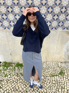 Falda larga - Azul bebé (S)