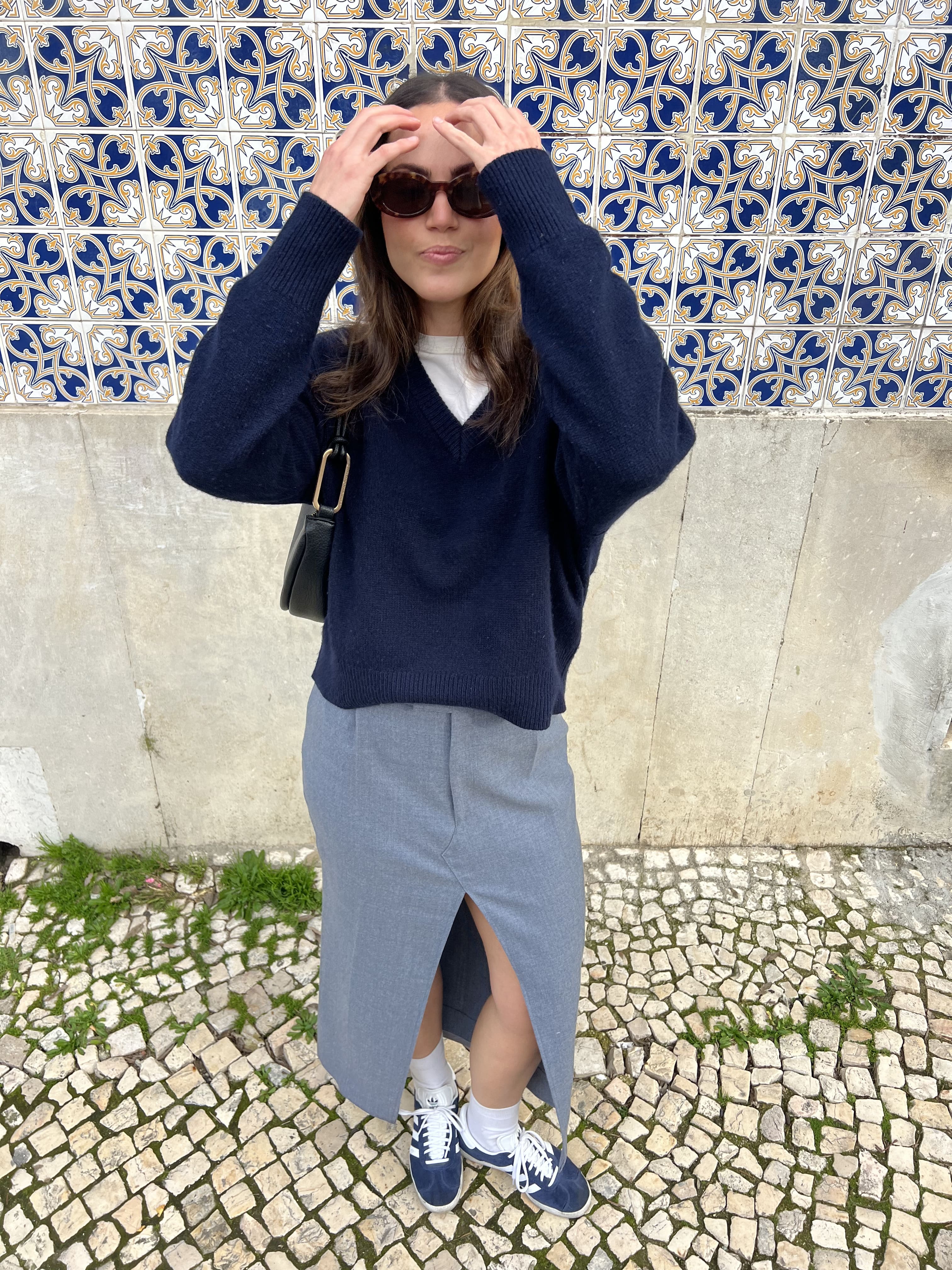 Falda larga - Azul bebé (S)