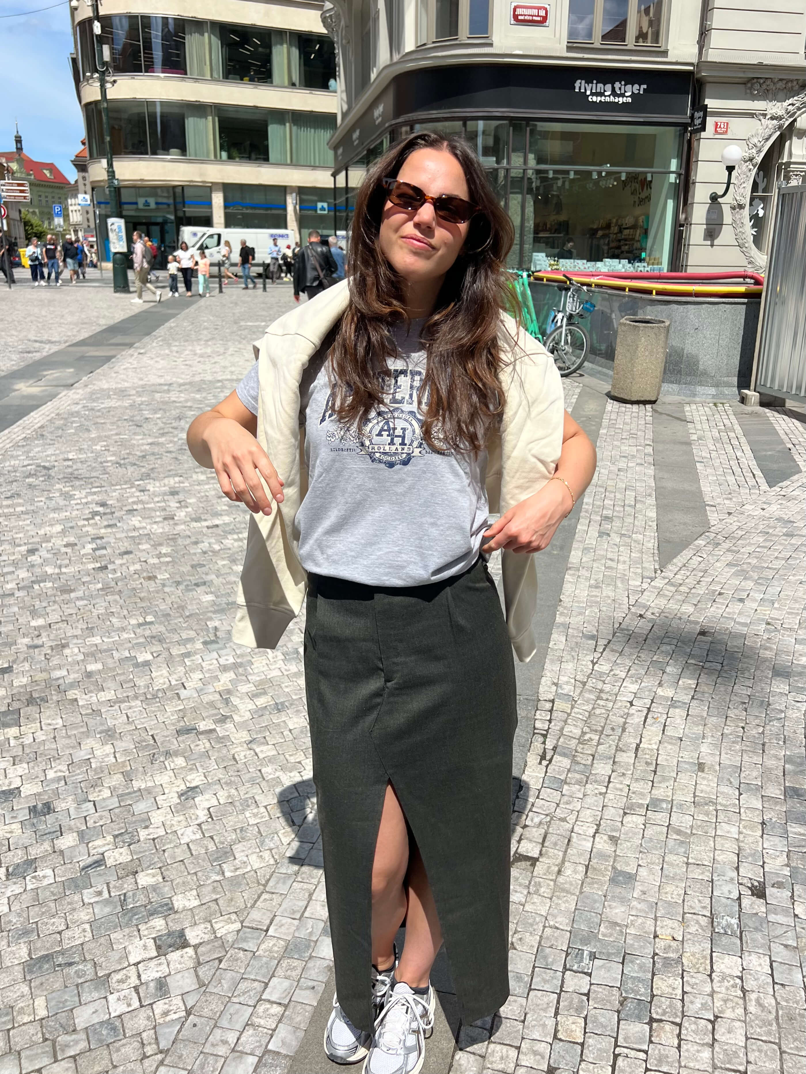 Falda larga - Verde oscuro (S)