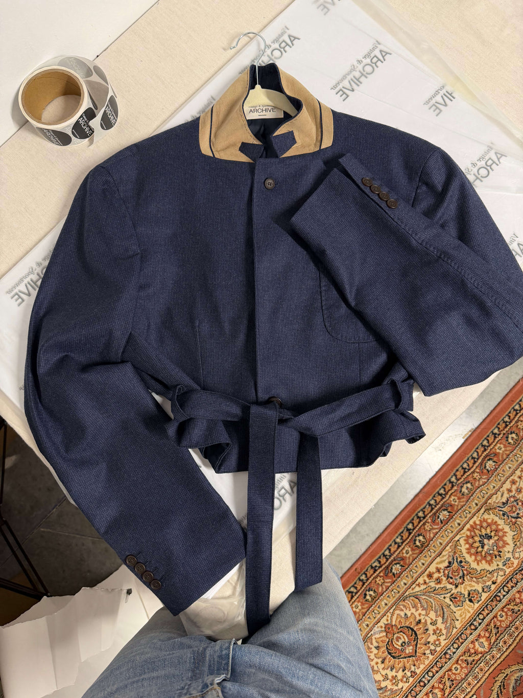 Tied-up Blazer - Soft Blue (L)