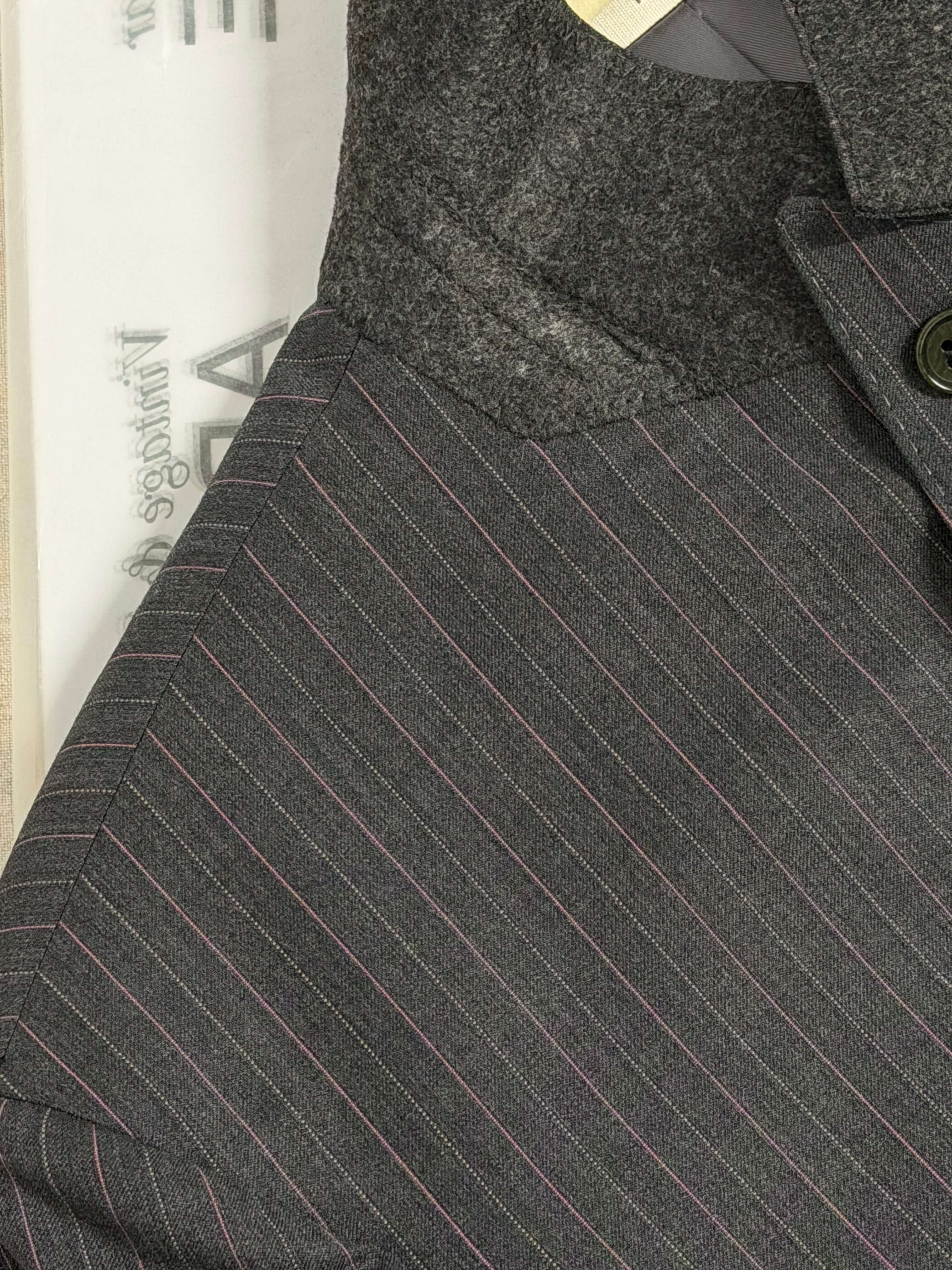 Tied-up Blazer - Grey Pinky Lines (S)