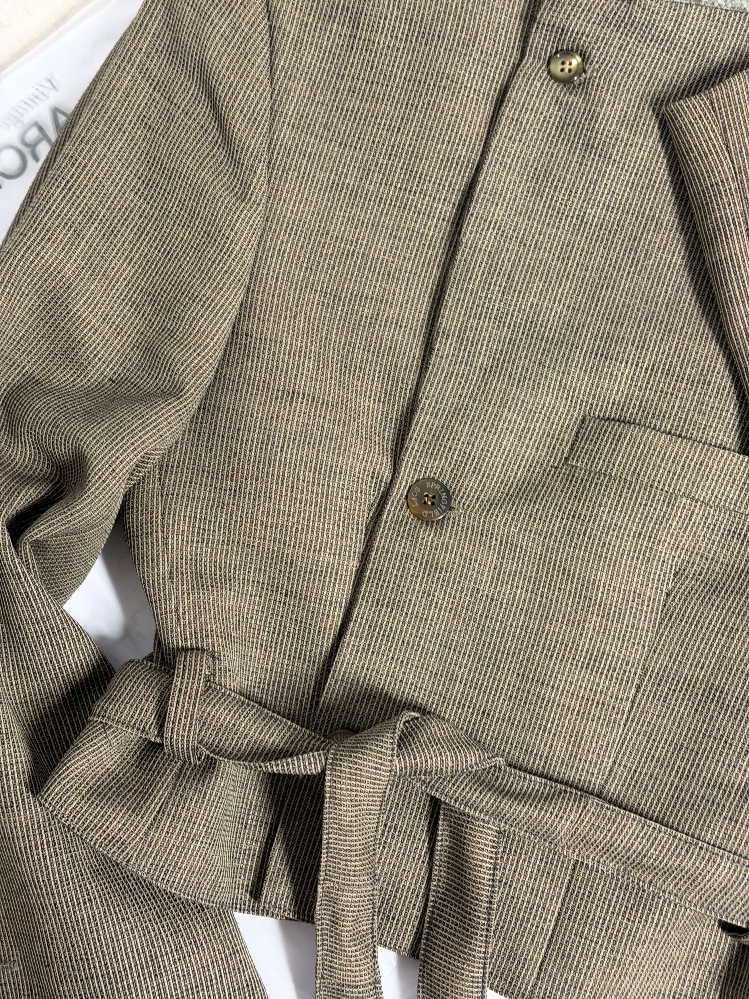 Tied-up Blazer - Textured Beige (S)