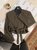 Tied-up Blazer - Textured Green (S)