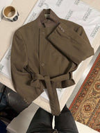 Tied-up Blazer - Vegan Brown (M)