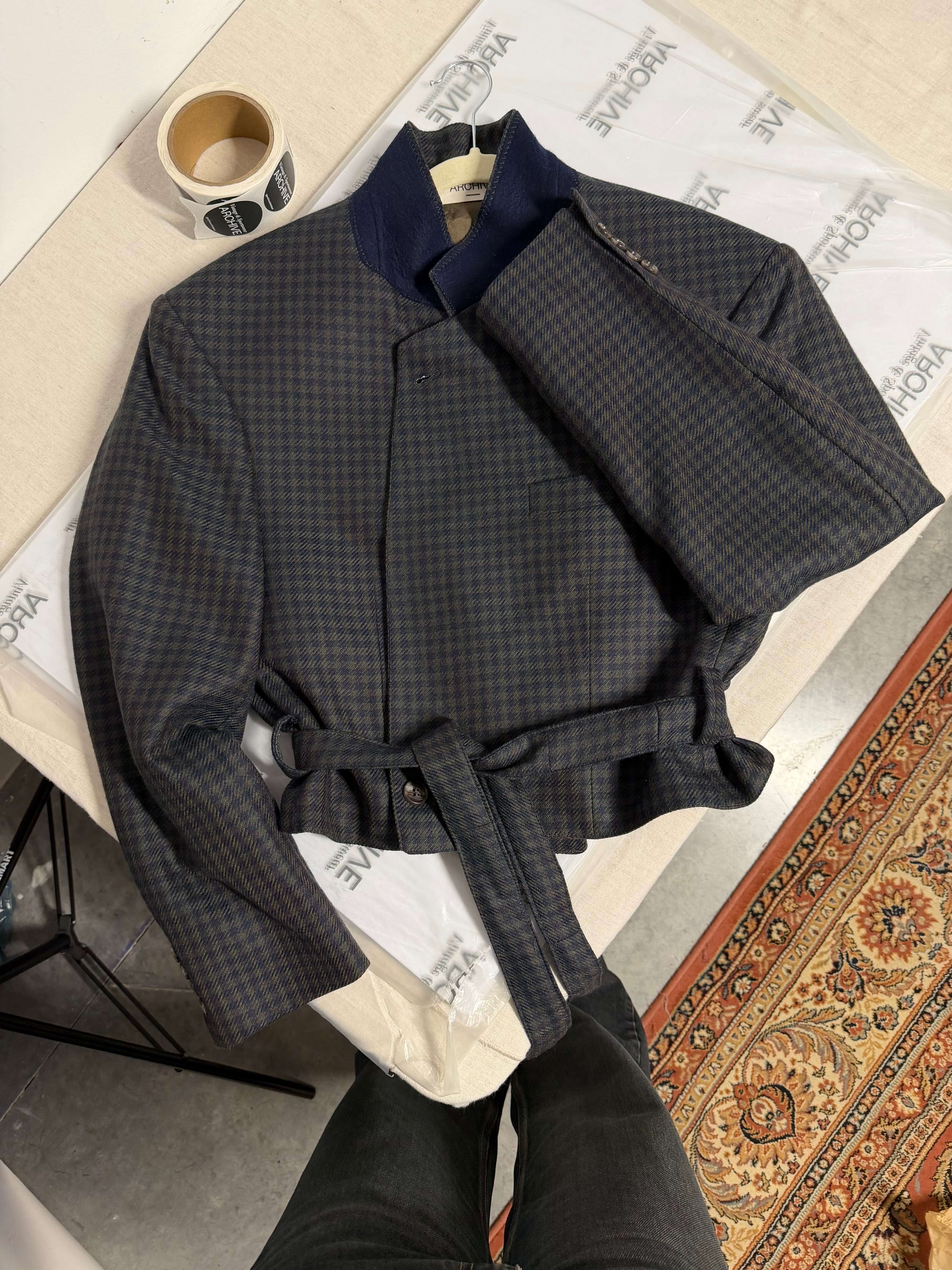 Tied-up Blazer - Blue and Purple (L)