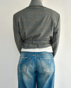 Tied-up Blazer - Blue and Yellow (L)
