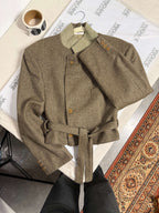 Tied-up Blazer - Textured Light Green (M)