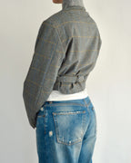Tied-up Blazer - Blue and Yellow (L)