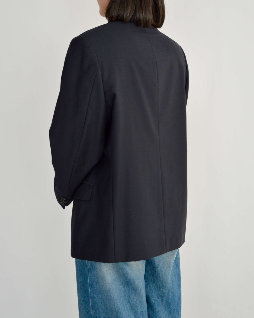 High Neck Blazer - Navy Business (L)