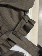 Tied-up Blazer - Brown Blue Stripes (XS)