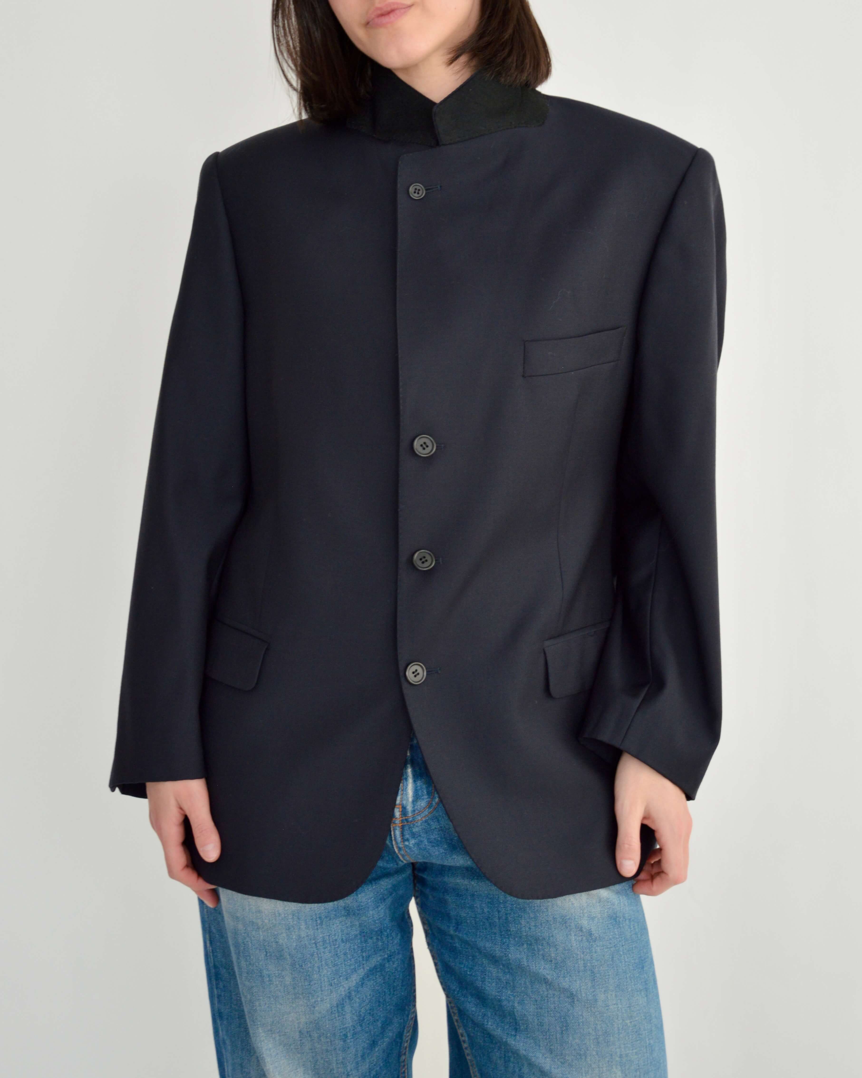 High Neck Blazer - Navy Business (L)