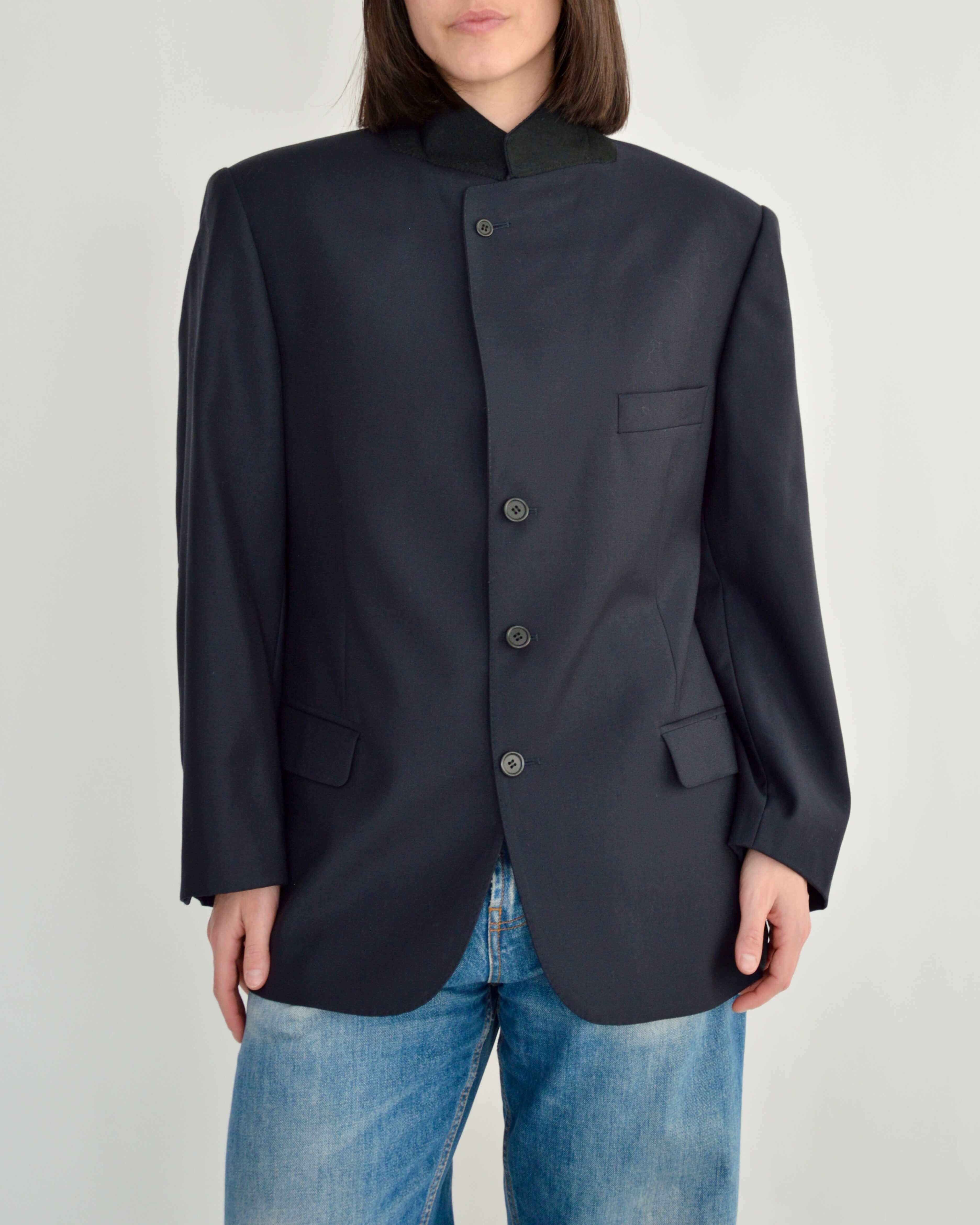High Neck Blazer - Navy Business (L)