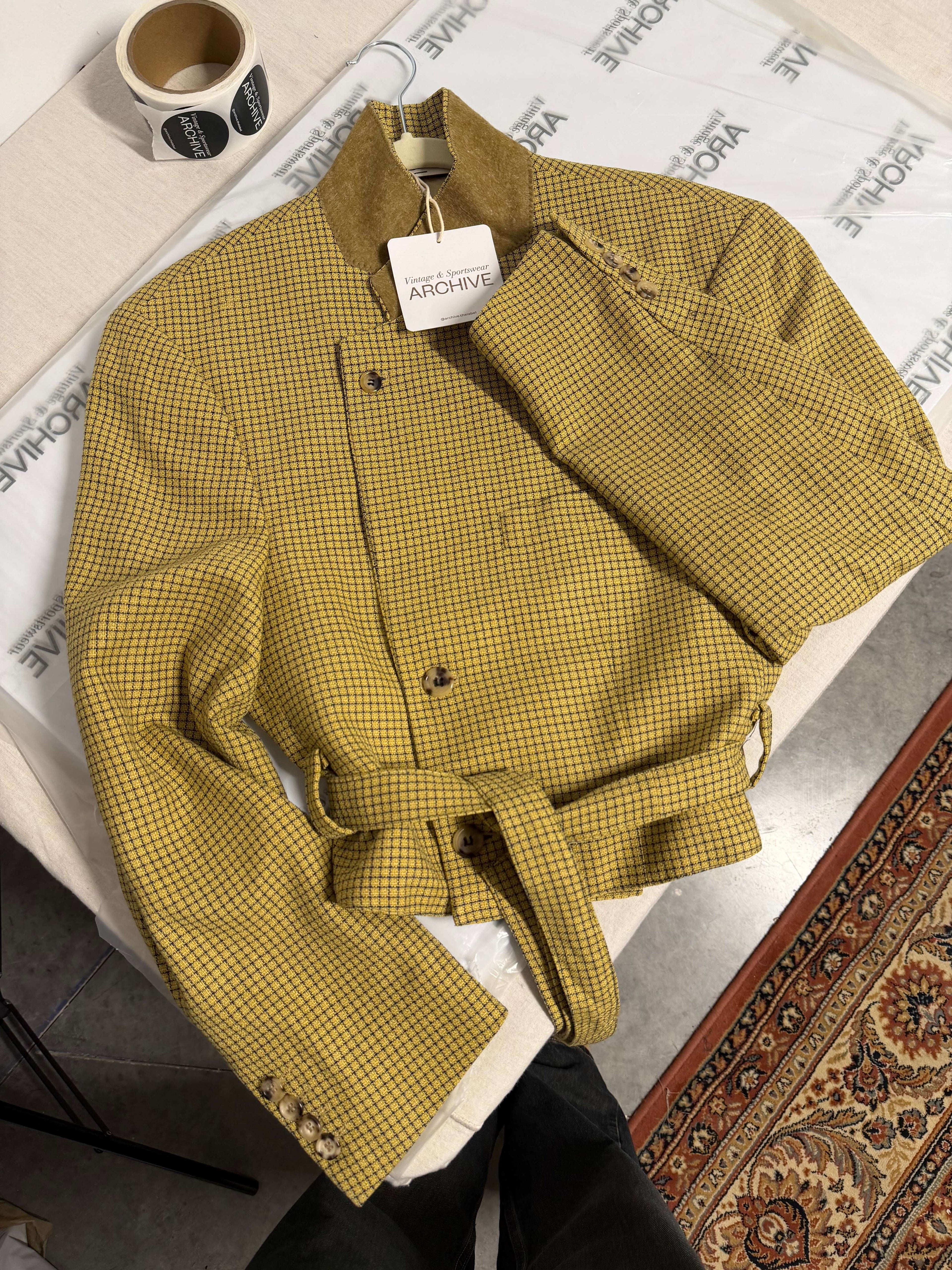 Tied-up Blazer - Yellow Checkred (M)