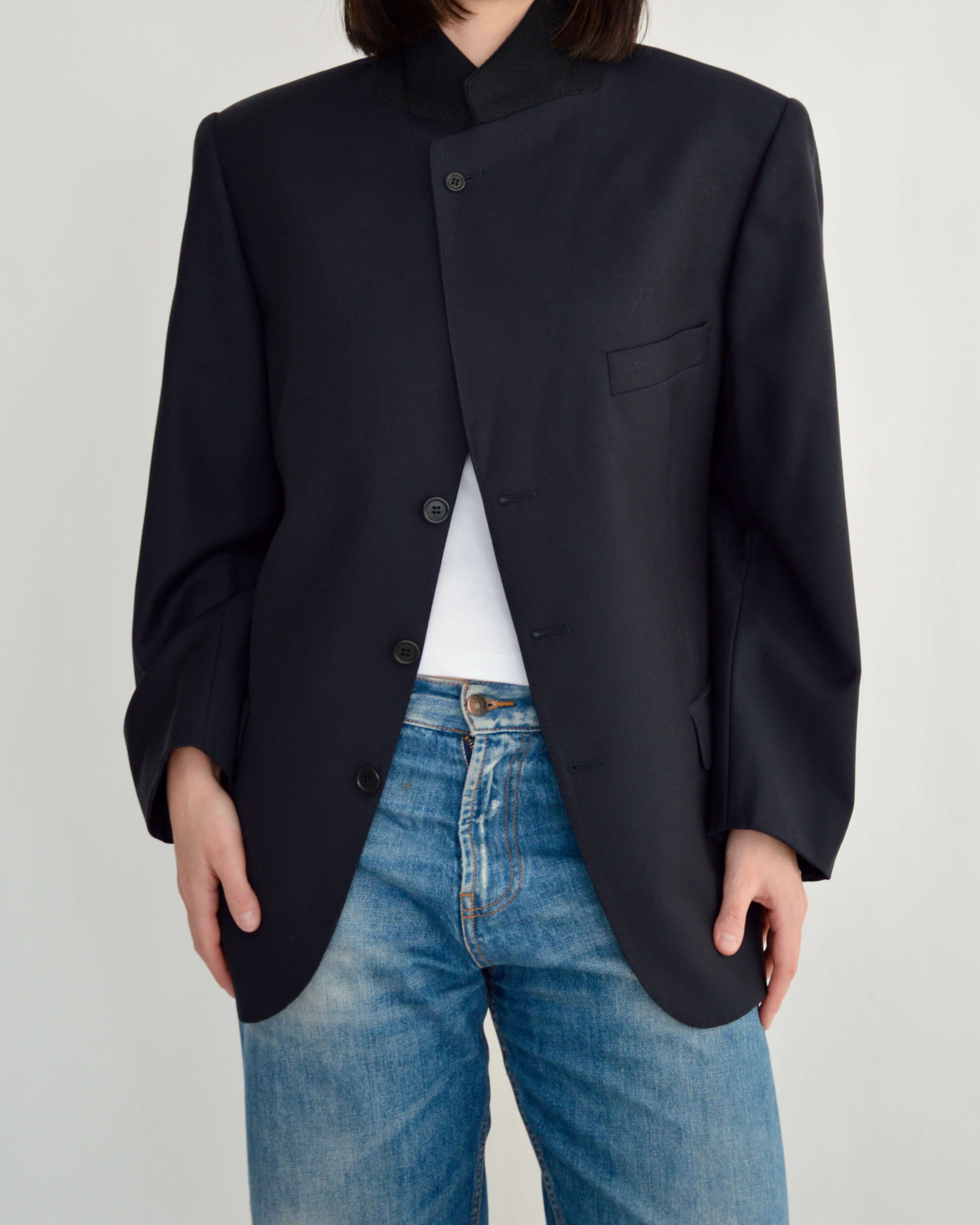 High Neck Blazer - Navy Business (L)