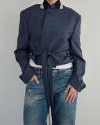 Tied-up Blazer - Navy Collar (L)