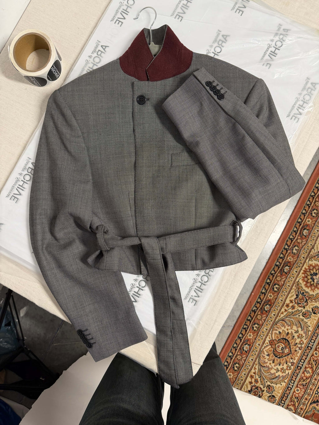 Tied-up Blazer - Burgundy Colar (M)