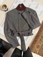 Tied-up Blazer - Burgundy Colar (XS)
