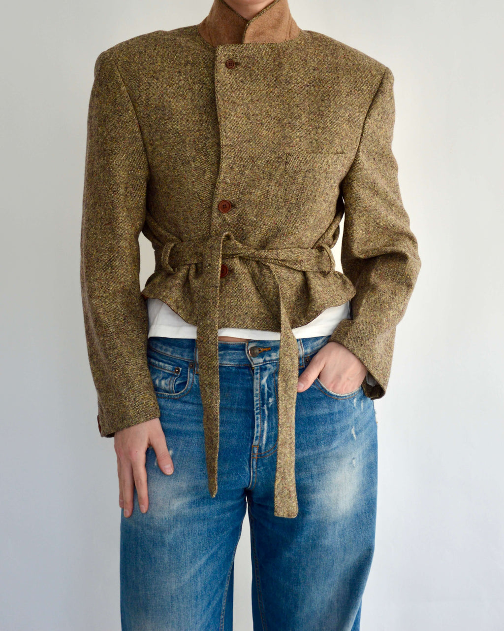 Tied-up Blazer - Granulated Beige (M)