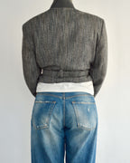 Tied-up Blazer - Textured Rain (M)
