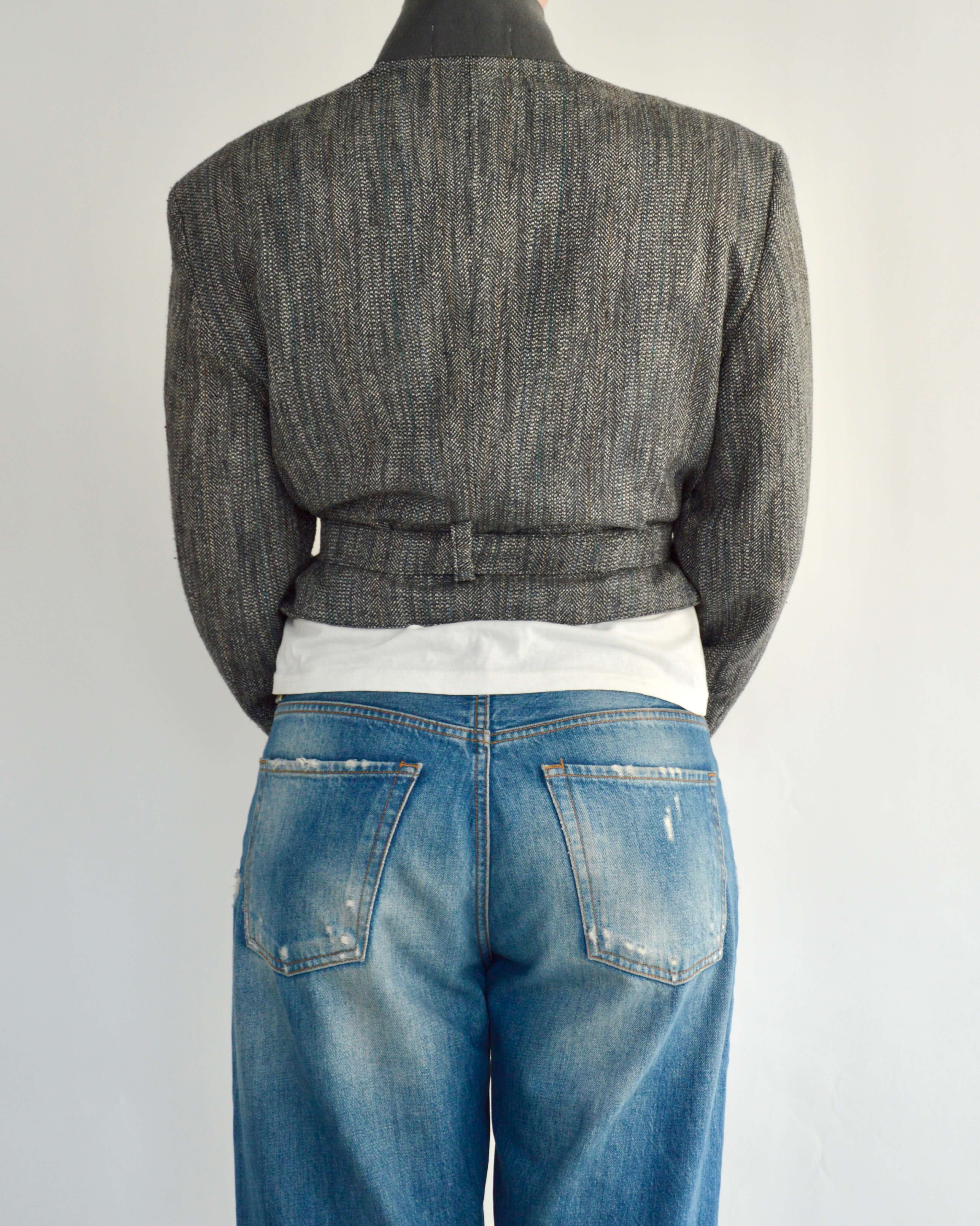 Tied-up Blazer - Textured Rain (M)