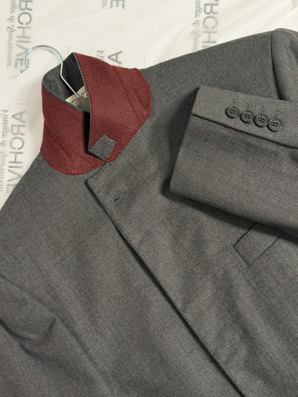 Tied-up Blazer - Burgundy Collar (S)