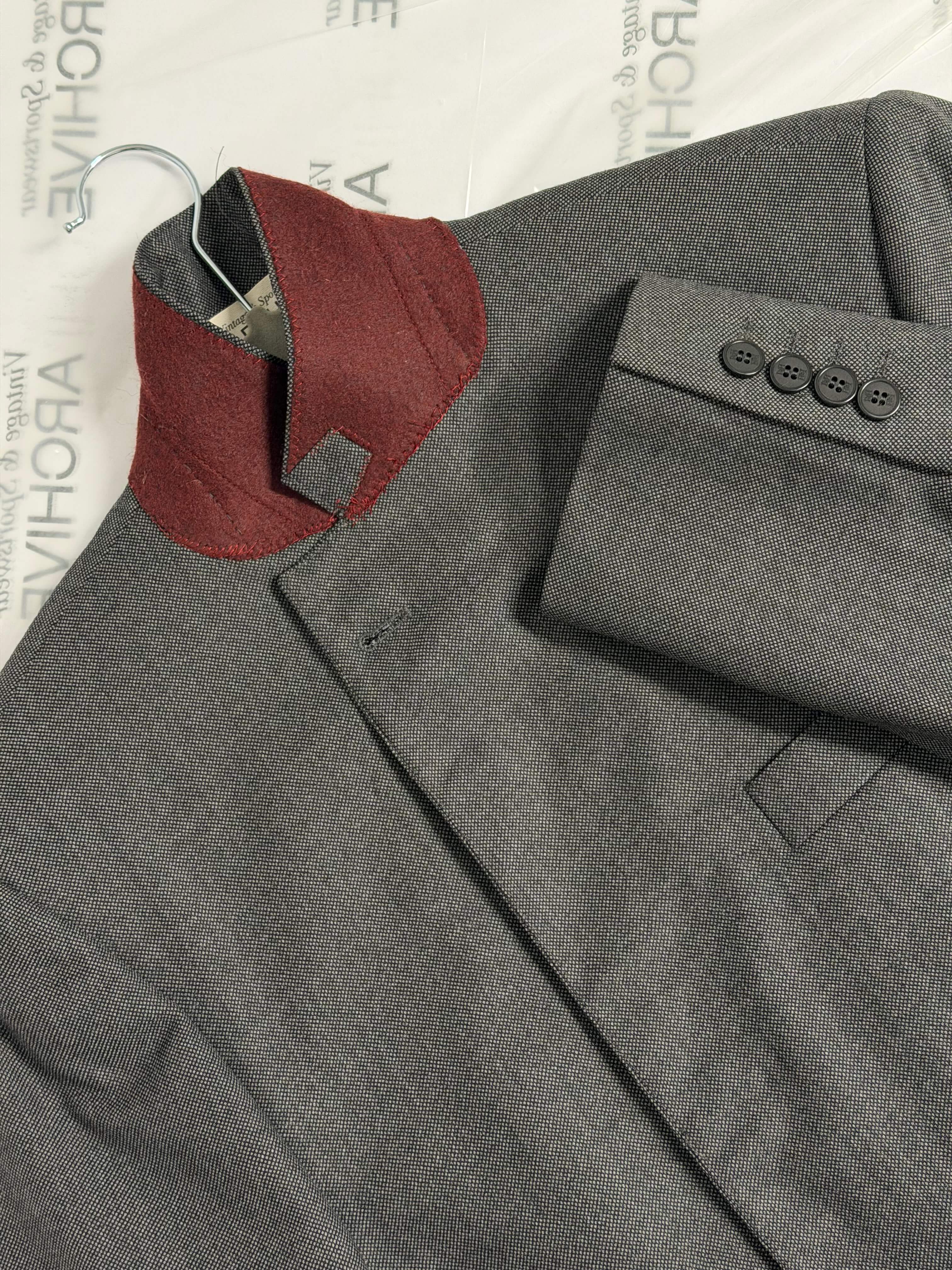 Tied-up Blazer - Burgundy Collar (S)