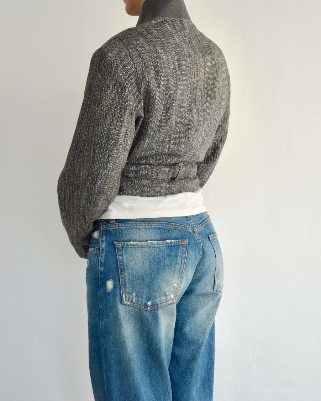 Tied-up Blazer - Textured Rain (M)