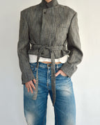 Tied-up Blazer - Textured Rain (M)