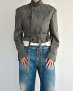 Tied-up Blazer - Textured Rain (M)