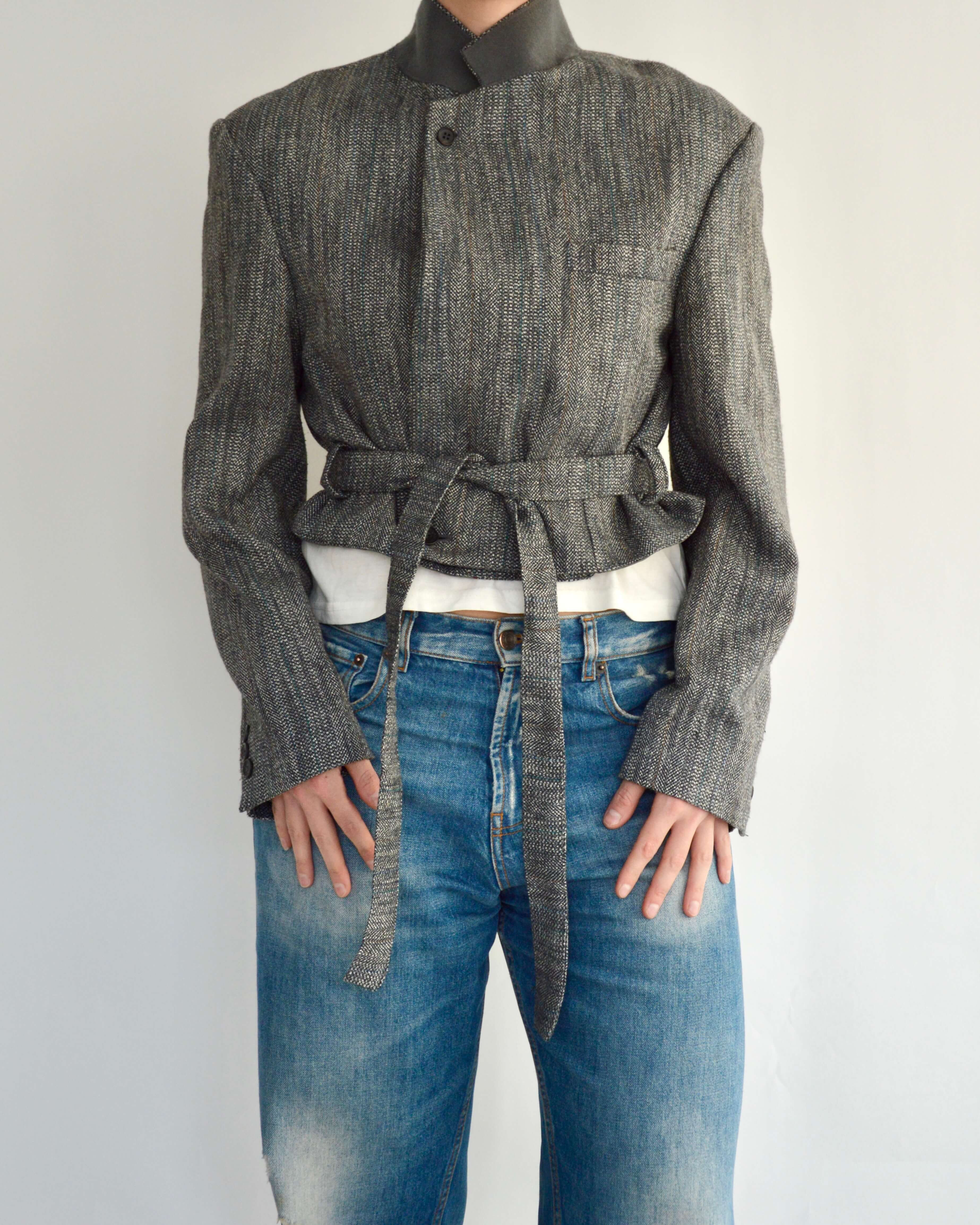 Tied-up Blazer - Textured Rain (M)