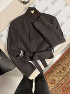 Tied-up Blazer - Cool Brown (S)
