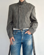 Tied-up Blazer - Textured Rain (M)