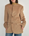High Neck Blazer - Corduroy Beige (M)